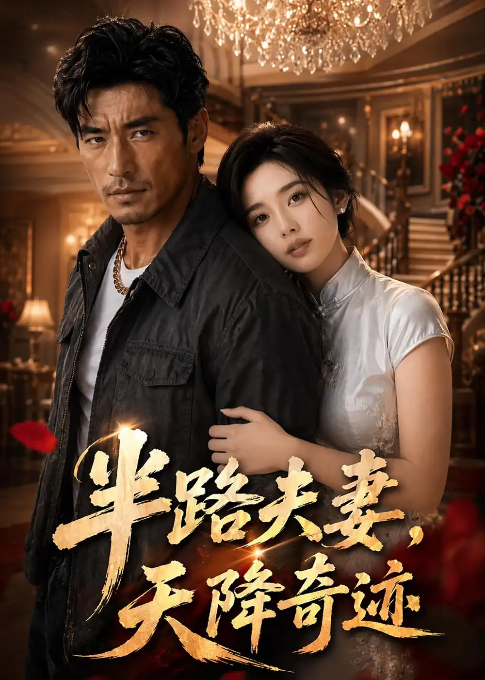 《半路夫妻，天降奇迹（50集）AI短剧（夸克网盘）》短剧封面