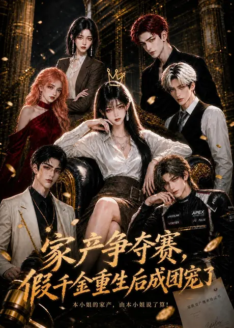 《家产争夺赛，假千金重生后成团宠了（100集）（夸克网盘）》短剧封面