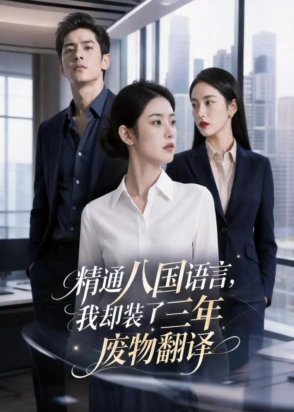 《精通八国语言，我却装了三年废物翻译（43集）Ai短剧》短剧封面