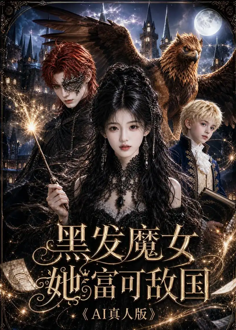 《黑发魔女她富可敌国AI真人版（67集）（夸克网盘）》短剧封面