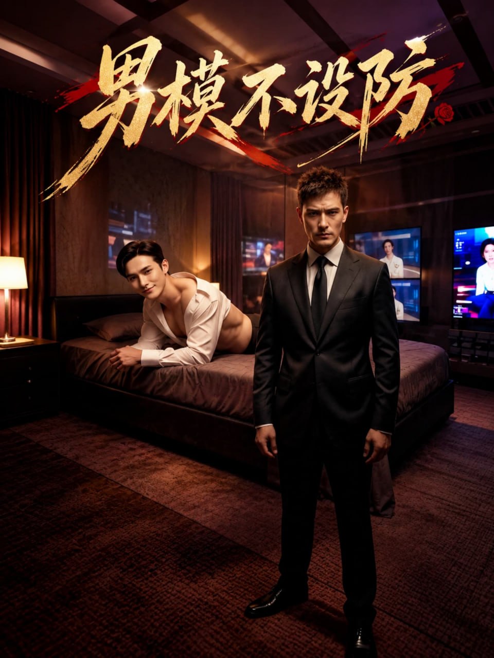 《AI擦边短剧:男模不设防(迅雷网盘)》短剧封面