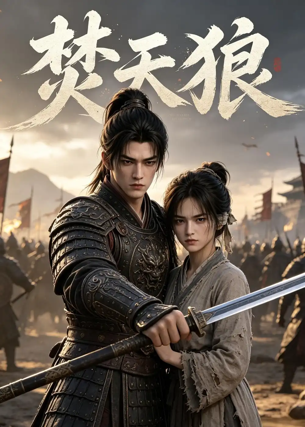 《焚天狼（49集）AI短剧（夸克网盘）》短剧封面