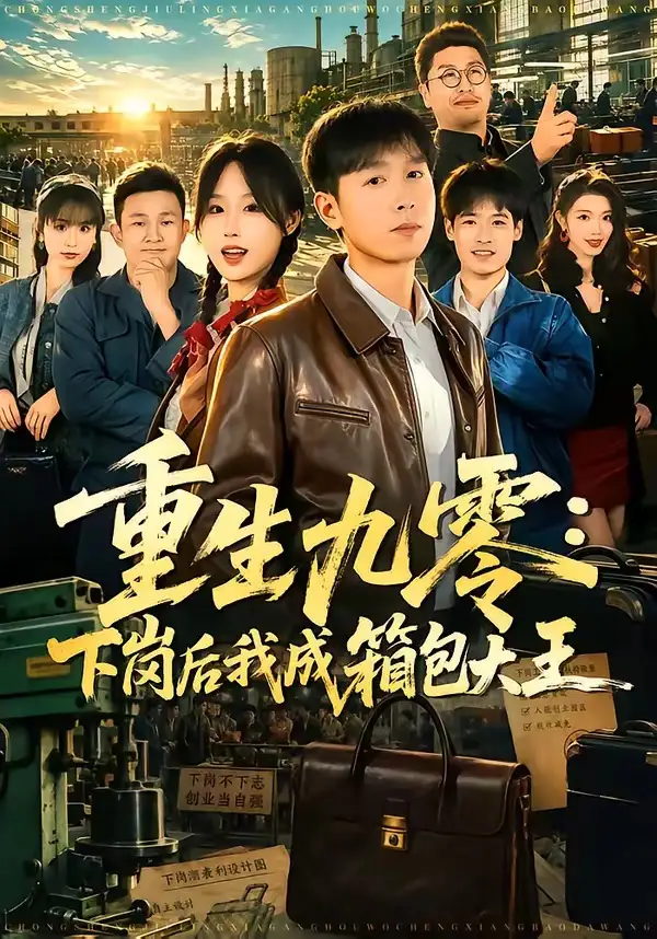 《重生九零：下岗后我成了箱包大王（71集）严浩＆章铭雯（夸克网盘）》短剧封面