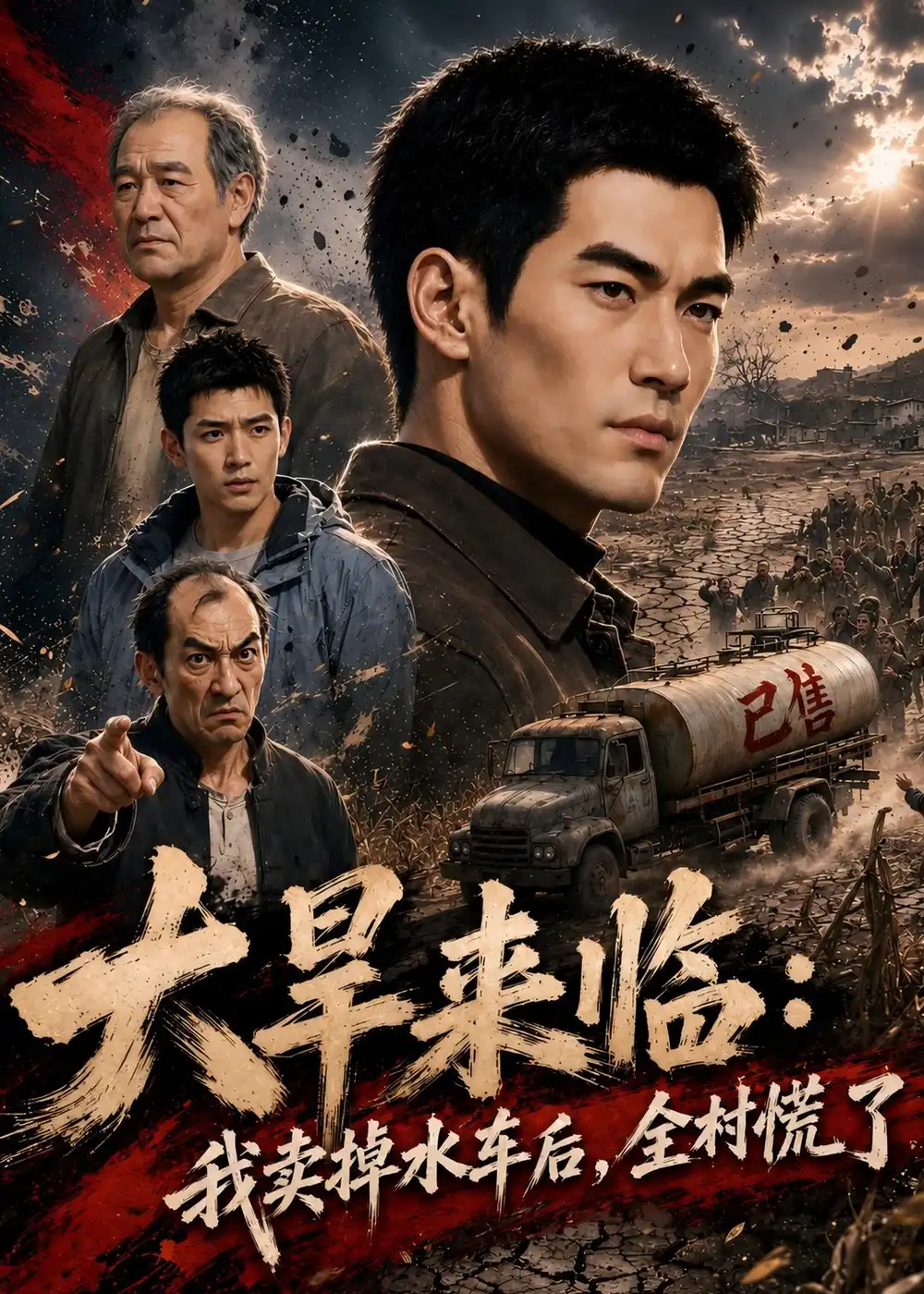 《大旱来临:我卖掉水车后,全村慌了(56集)AI短剧(夸克网盘)》短剧封面