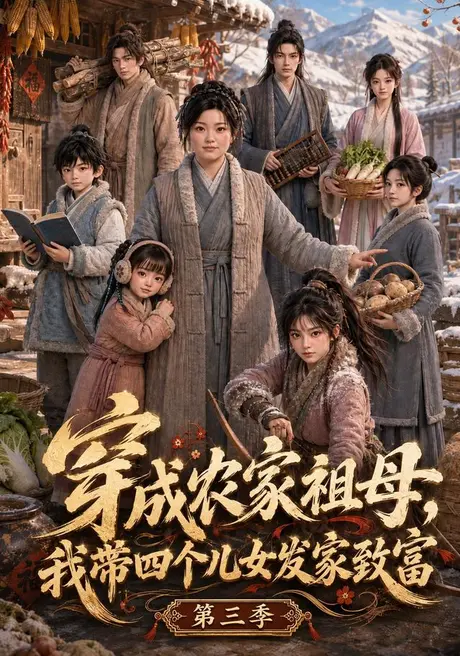 《穿成农家祖母，我带四个儿女发家致富第三季（69集）（夸克网盘）》短剧封面