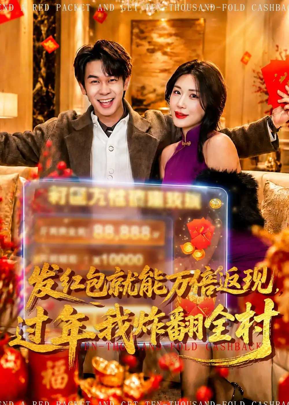 《发红包就能万倍返现,过年我炸翻全村(80集)胡文飞&关爱妮(夸克网盘)》短剧封面