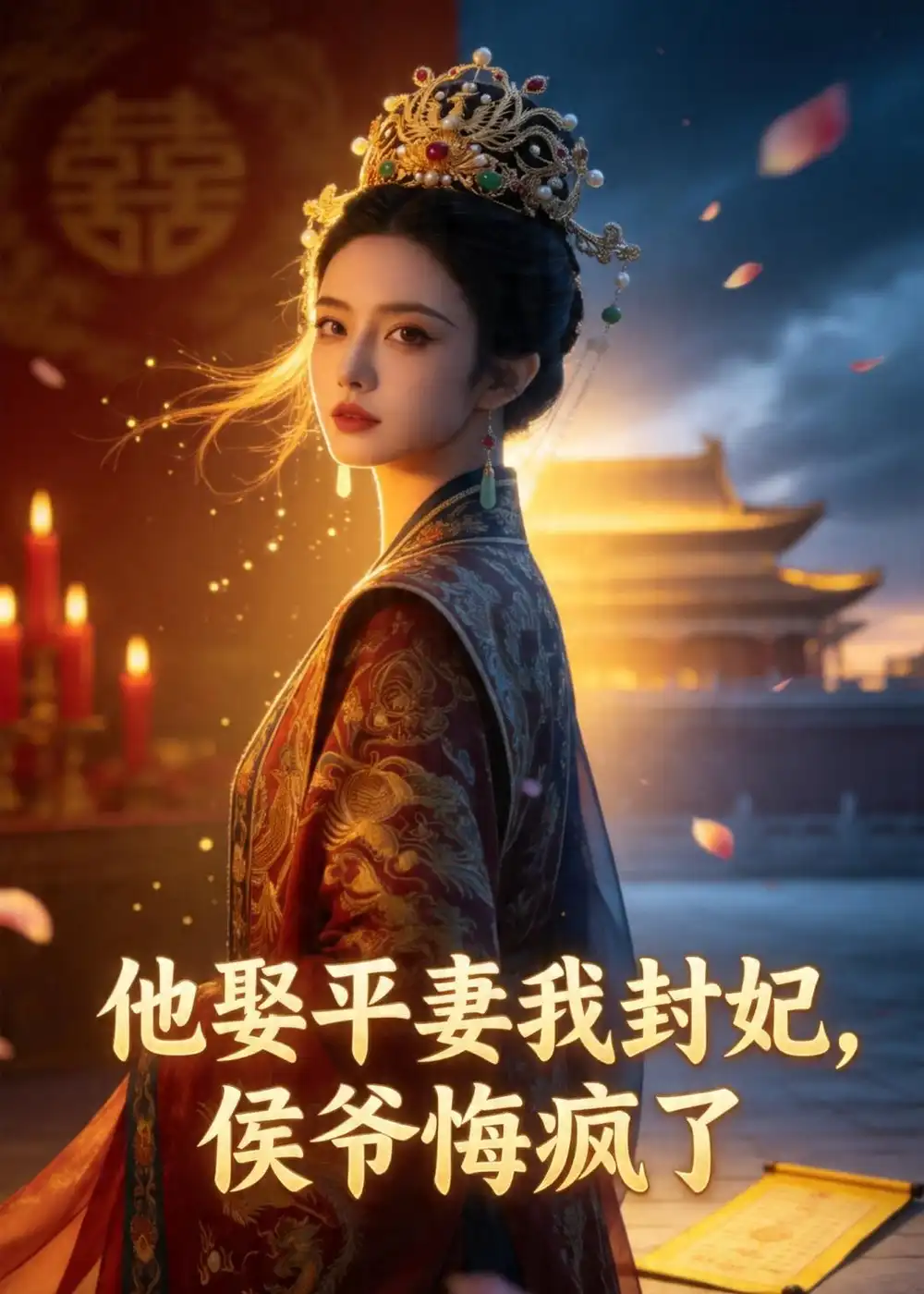 《他娶平妻我封妃，侯爷悔疯了（53集）Ai短剧（夸克网盘）》短剧封面