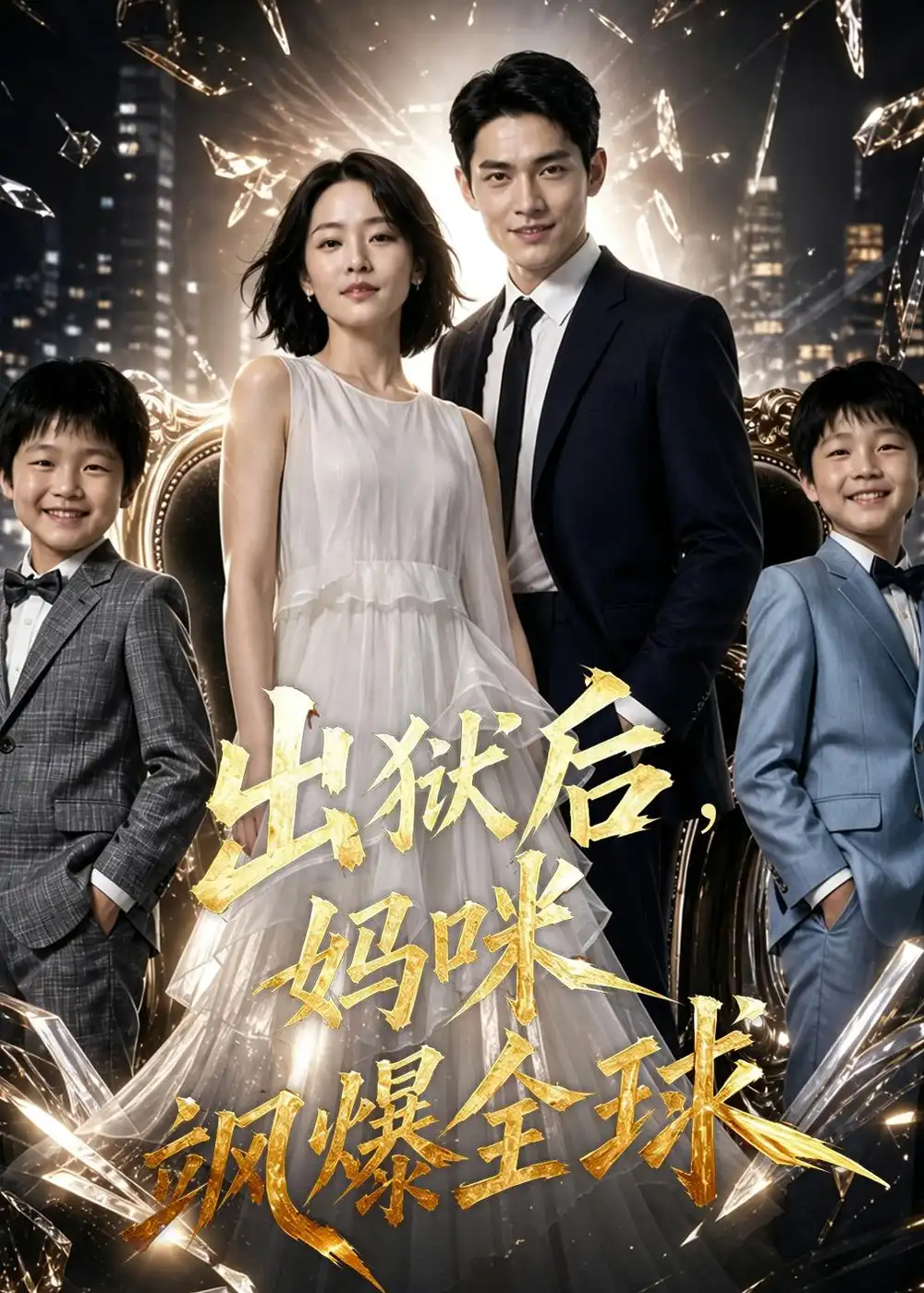 《出狱后，妈咪飒爆全球（75集）AI短剧 (2026)》短剧封面