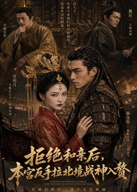《拒绝和亲后，本宫反手拉北境战神入赘（15集）（夸克网盘）》短剧封面
