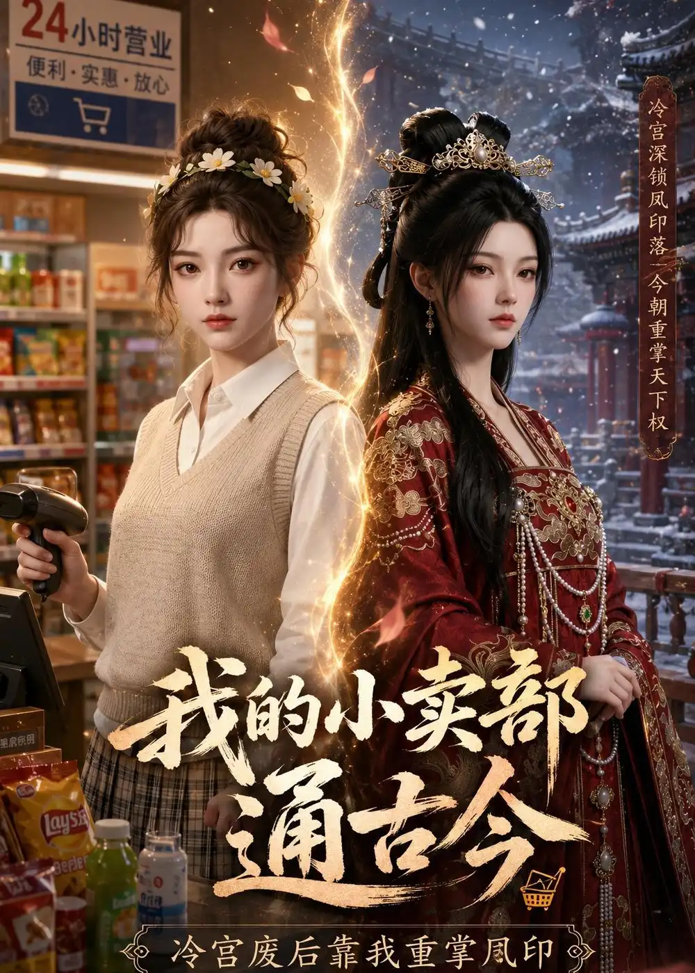 《我的小卖部通古今，冷宫废后靠我重掌凤印（53集）AI短剧 (2026)》短剧封面