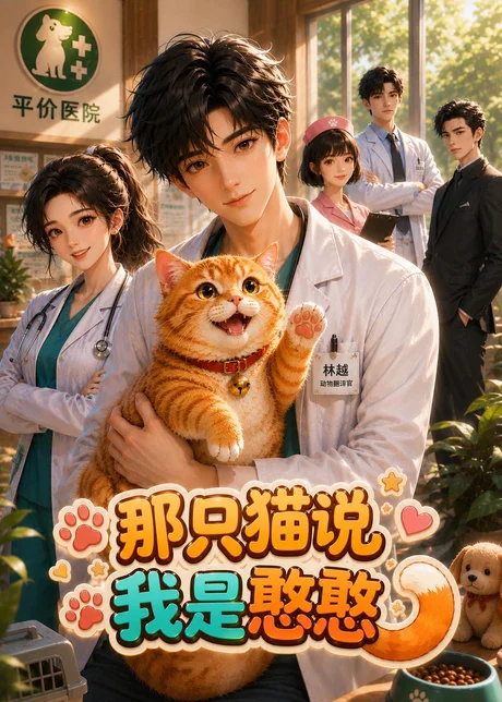 《那只猫说我是憨憨（33集）AI短剧（百度网盘）》短剧封面