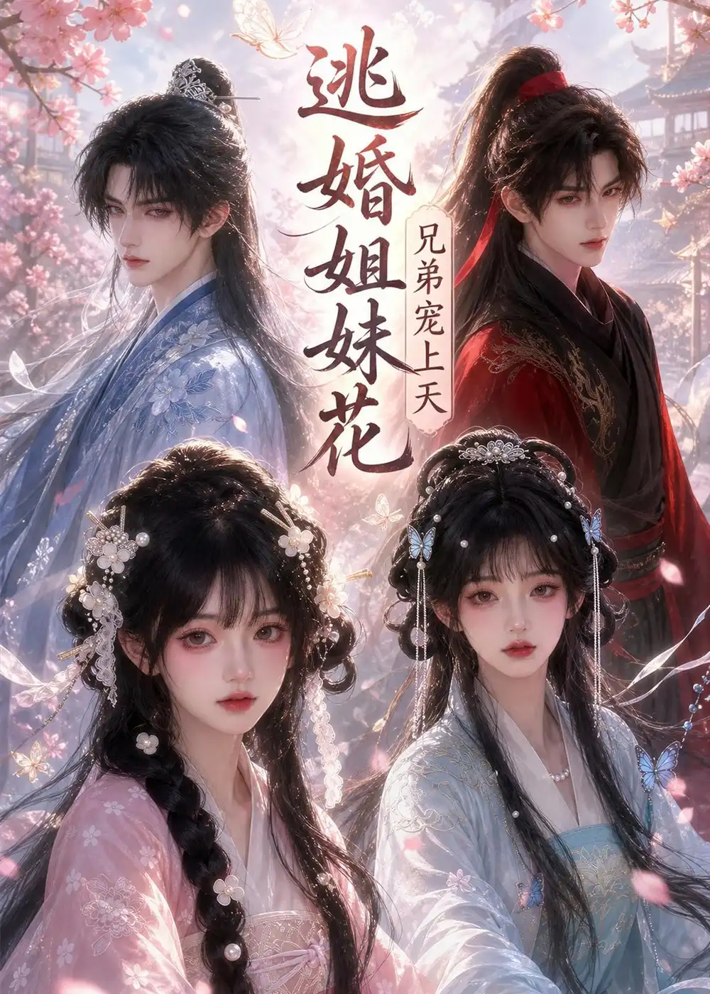 《逃婚姐妹花，兄弟宠上天（28集）（夸克网盘）》短剧封面