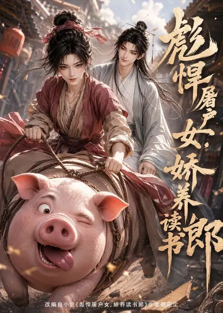 《彪悍屠户女，娇养读书郎（105集）（夸克网盘）》短剧封面