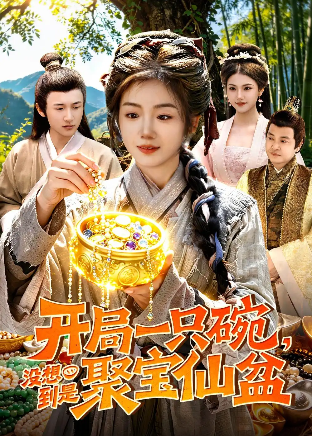 《开局一只碗没想到是聚宝仙盆（89集）攸灵＆韦家娴》短剧封面