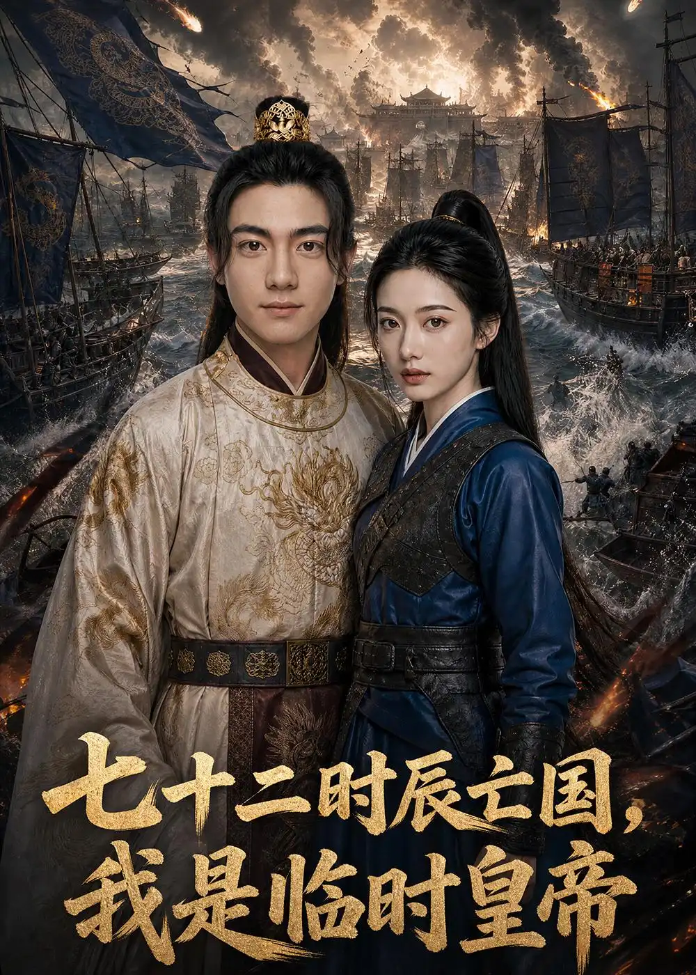 《七十二时辰亡国，我是临时皇帝（50集）Ai短剧（夸克网盘）》短剧封面