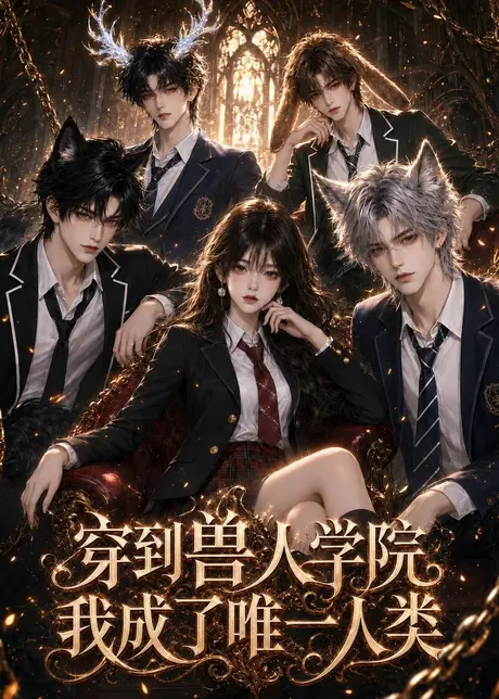 《穿到兽人学院，我成了唯一人类（80集）（夸克网盘）》短剧封面