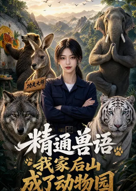 《精通兽语，我家后山成了动物园（90集）（夸克网盘）》短剧封面