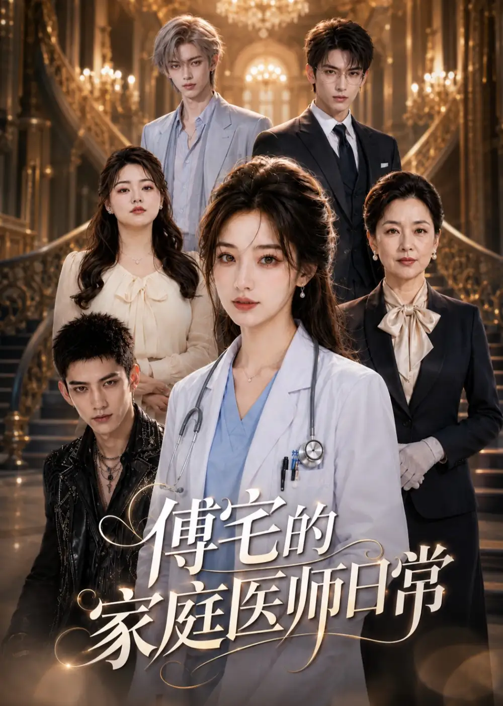 《傅宅的家庭医师日常（80集）AI短剧 (2026)》短剧封面