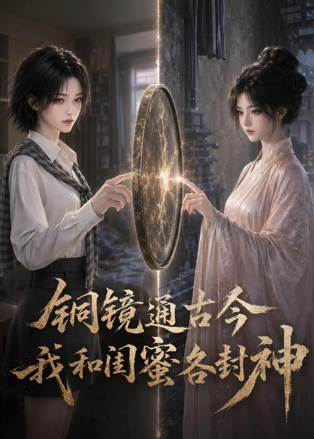 《铜镜通古今，我和闺蜜各封神（73集）（夸克网盘）》短剧封面