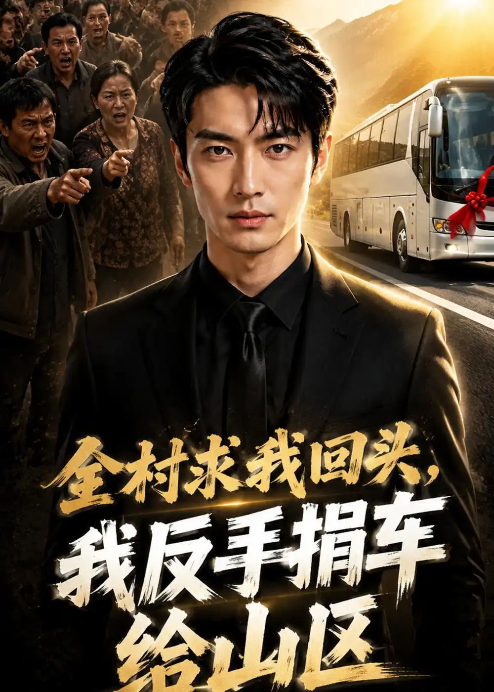 《全村求我回头,我反手捐车给山区(45集)AI短剧(夸克网盘)》短剧封面