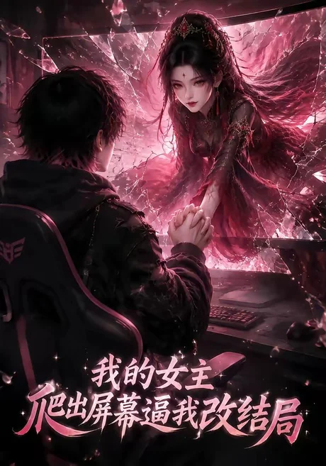 《我的女主爬出屏幕逼我改结局(74集)(百度网盘)》短剧封面