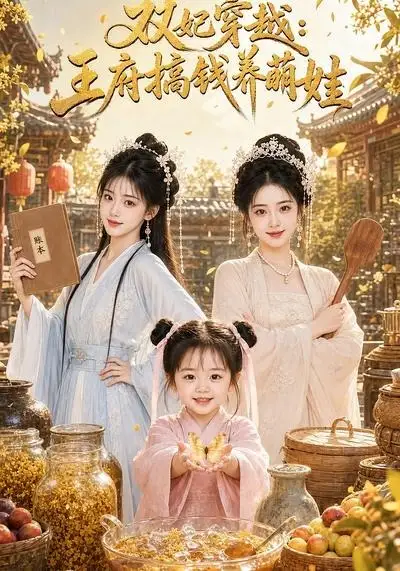 《双妃穿越：王府搞钱养萌娃（68集）AI短剧 (2026)》短剧封面