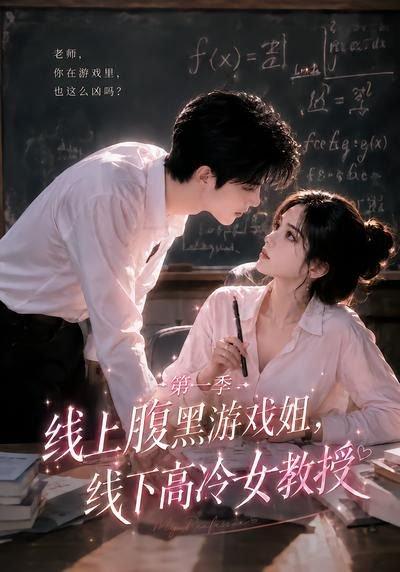 《线上腹黑游戏姐，线下高冷女教授》短剧封面