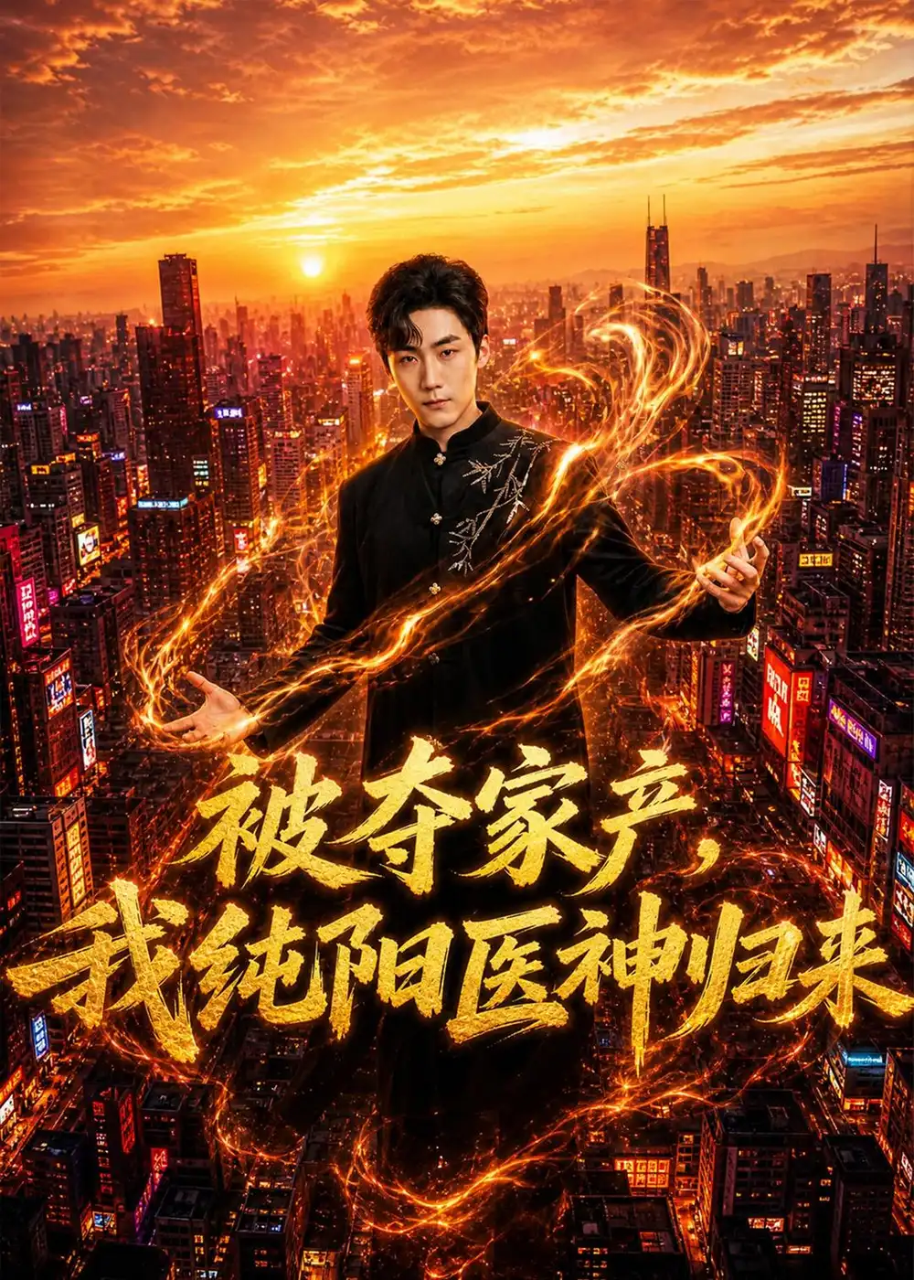 《被夺家产，我纯阳医神归来（80集）俊亦＆李颂慈（夸克网盘）》短剧封面