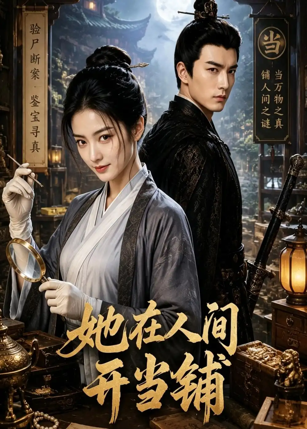 《她在人间开当铺(70集)(夸克网盘)》短剧封面