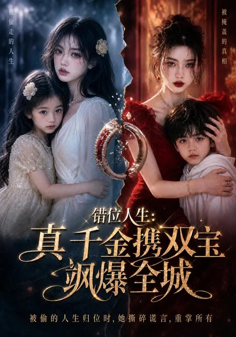 《错位人生：真千金携双宝飒爆全城（79集）（百度网盘）》短剧封面