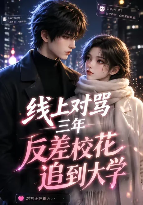《线上对骂三年，反差校花追到大学（137集）（夸克网盘）》短剧封面