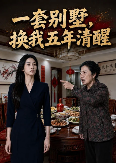 《一套别墅，换我五年清醒（39集）AI短剧（百度网盘）》短剧封面