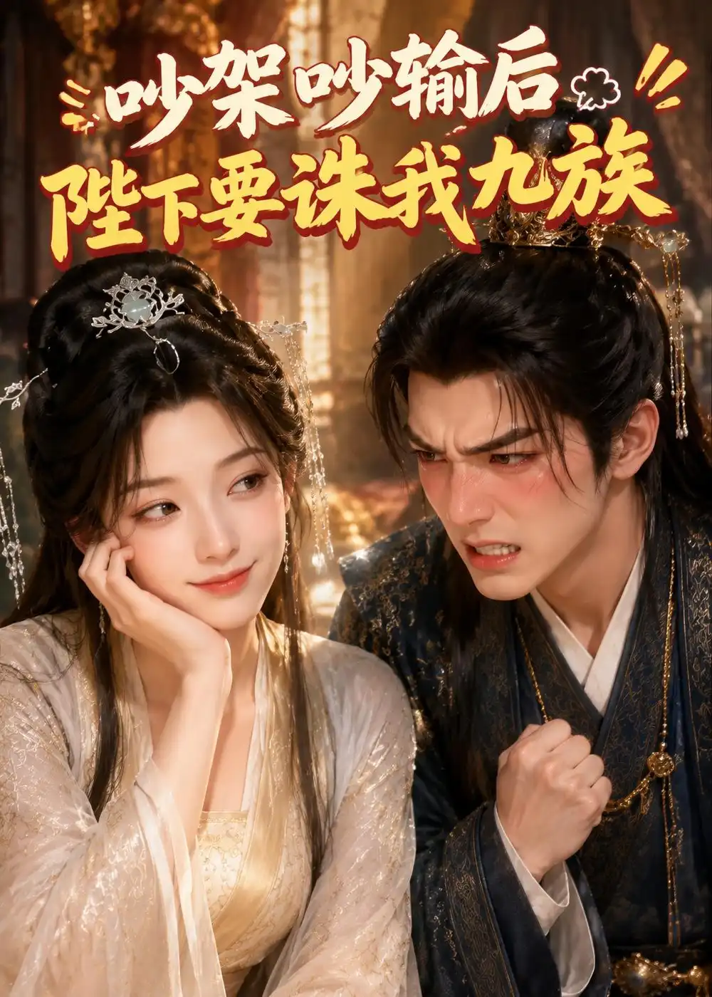 《吵架吵输后陛下要诛我九族（21集）（夸克网盘）》短剧封面