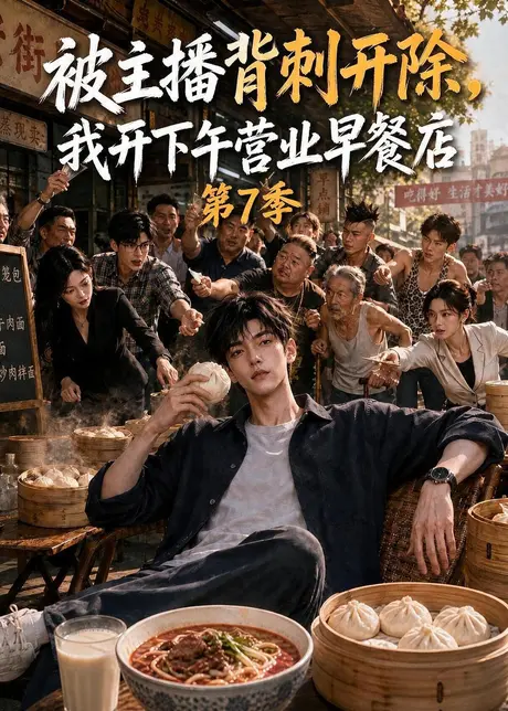 《被主播背刺开除，我开下午营业早餐店第7季（105集）（百度网盘）》短剧封面