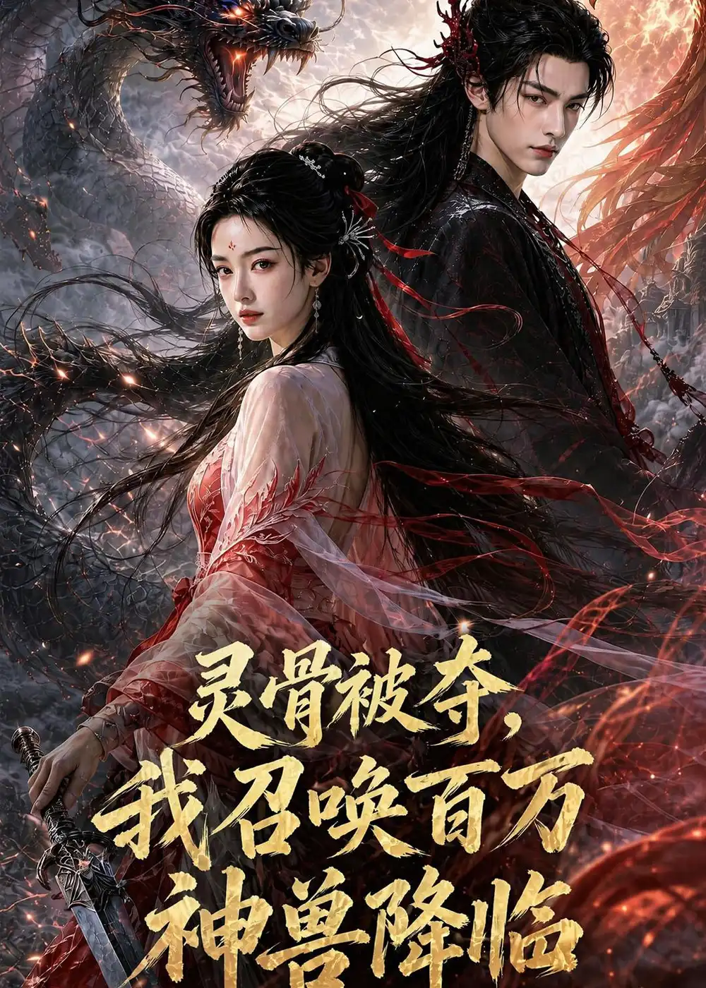 《灵骨被夺，我召唤百万神兽降临！（77集）（夸克网盘）》短剧封面