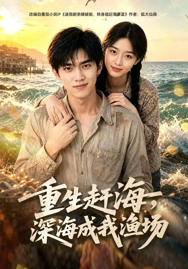 《重生赶海，深海成我渔场（70集）AI短剧（夸克网盘）》短剧封面