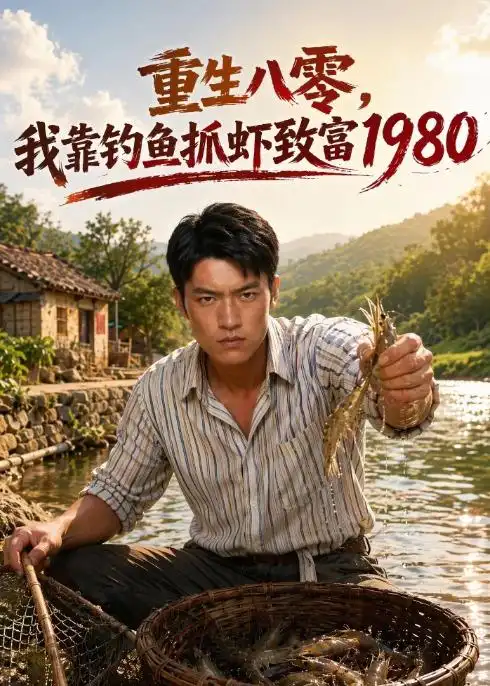 《重生八零，我靠钓鱼抓虾致富1980（111集）AI短剧（夸克网盘）》短剧封面