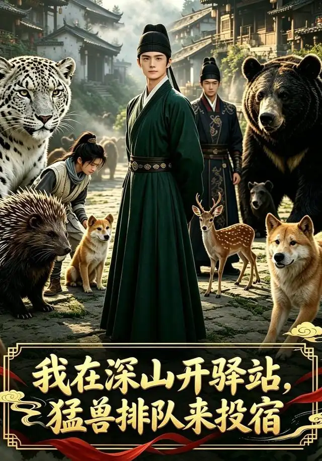 《我在深山开驿站，猛兽排队来投宿（65集）（夸克网盘）》短剧封面