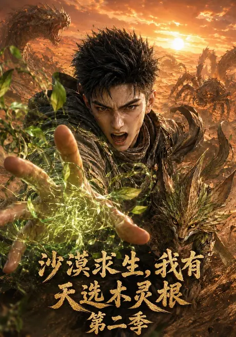 《沙漠求生，我有天选木灵根第二季（145集）AI短剧（夸克网盘）》短剧封面