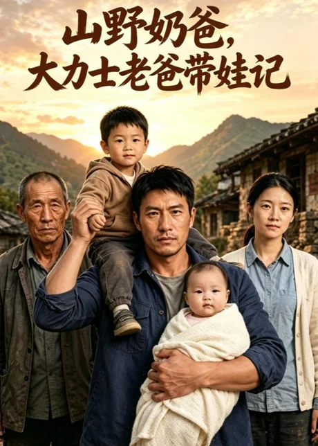 《山野奶爸,大力士老爸带娃记(117集)AI短剧(百度网盘)》短剧封面