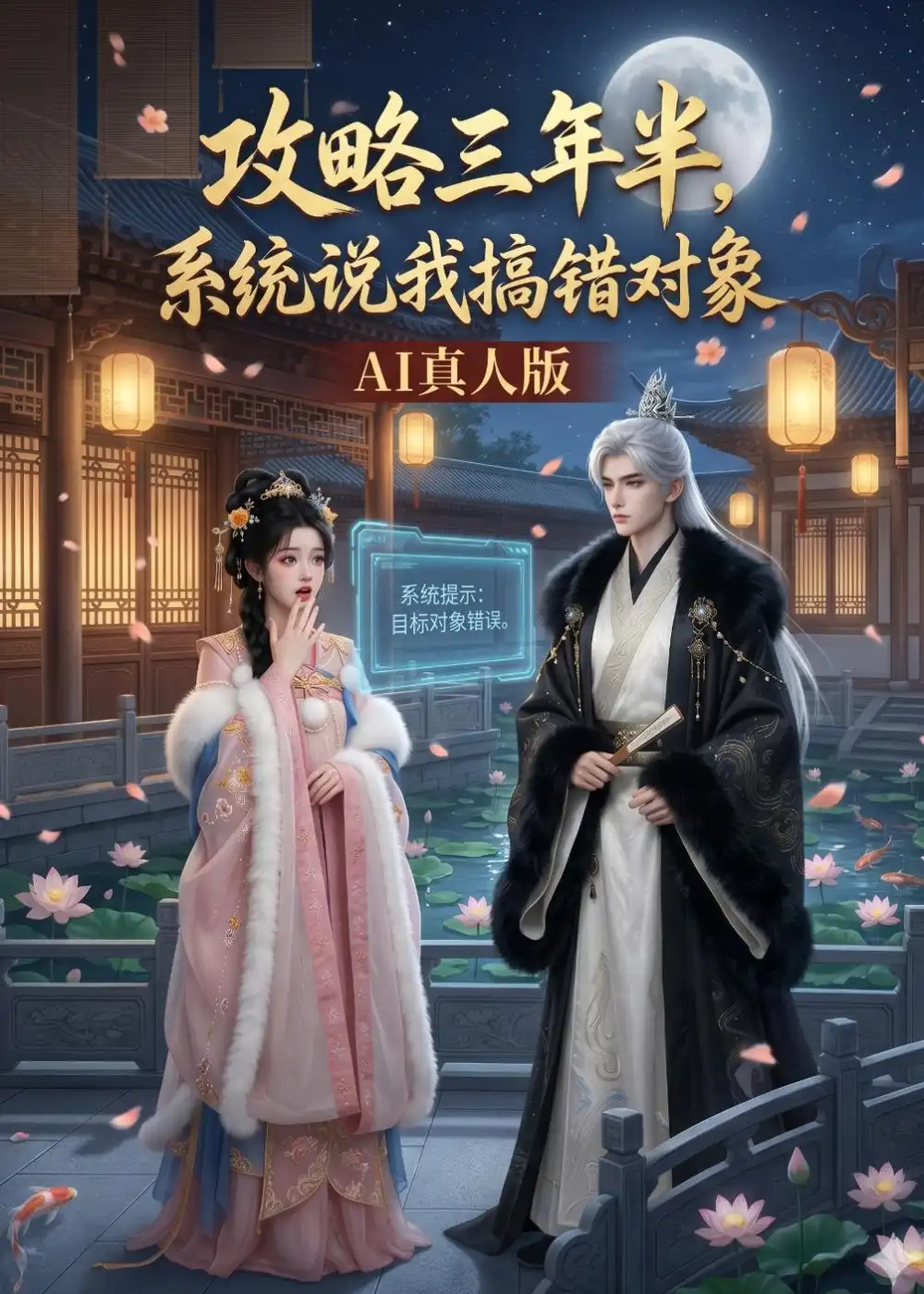 《攻略三年半，系统说我搞错对象AI真人版（76集）（夸克网盘）》短剧封面