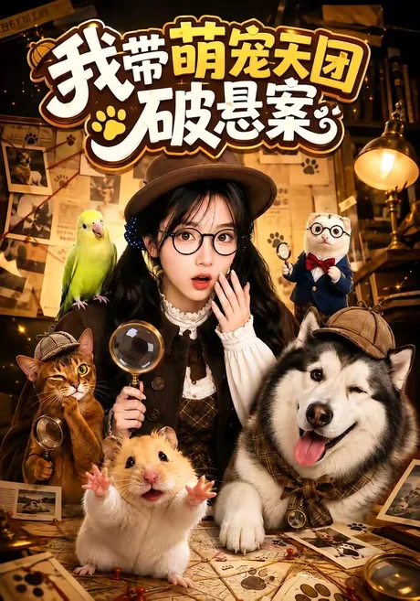 《我带萌宠天团破悬案(51集)(夸克网盘)》短剧封面