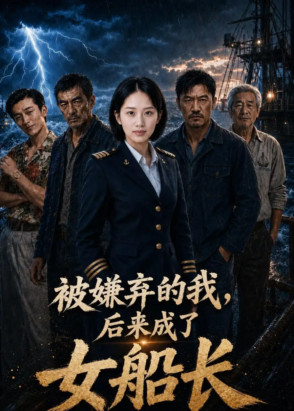 《被嫌弃的我，后来成了女船长（66集）AI短剧（夸克网盘）》短剧封面