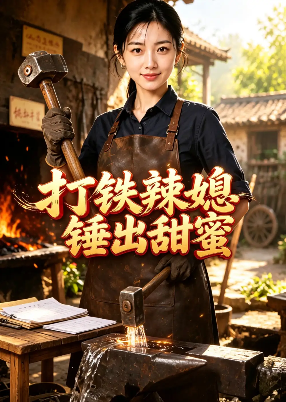 《打铁辣媳锤出甜蜜(48集)AI短剧 (2026)》短剧封面