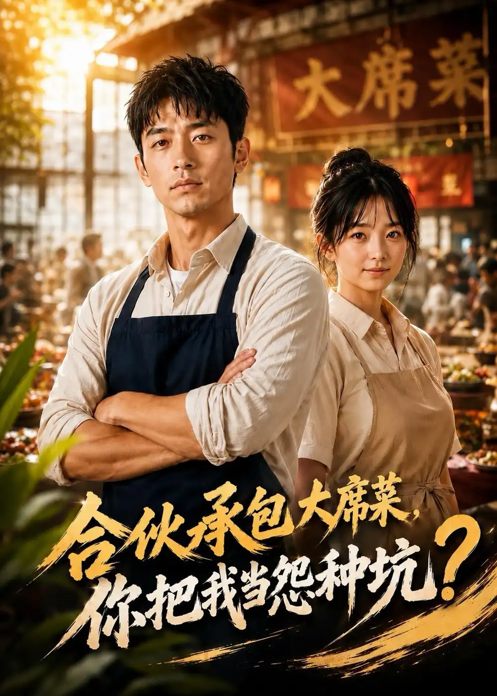 《合伙承包大席菜，你把我当怨种坑（50集）AI短剧 (2026)》短剧封面