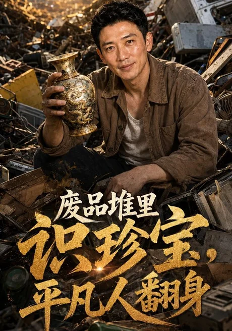《废品堆里识珍宝,平凡人翻身(51集)AI短剧(百度网盘)》短剧封面
