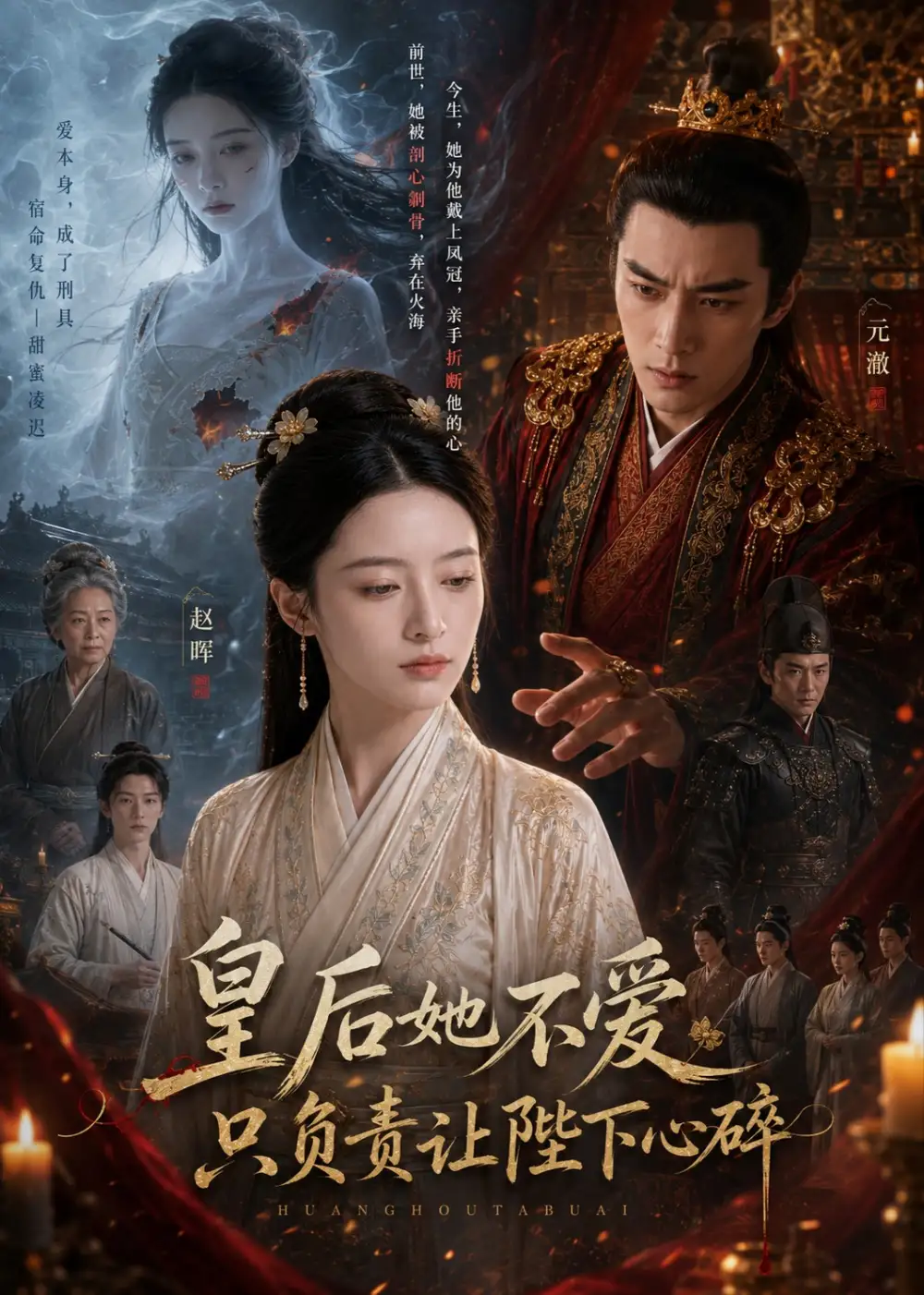 《皇后她不爱，只负责让陛下心碎（50集）（夸克网盘）》短剧封面