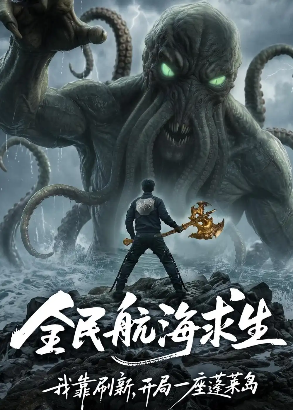 《全民航海求生，我靠刷新，开局一座蓬莱岛（71集）AI短剧（2026）》短剧封面