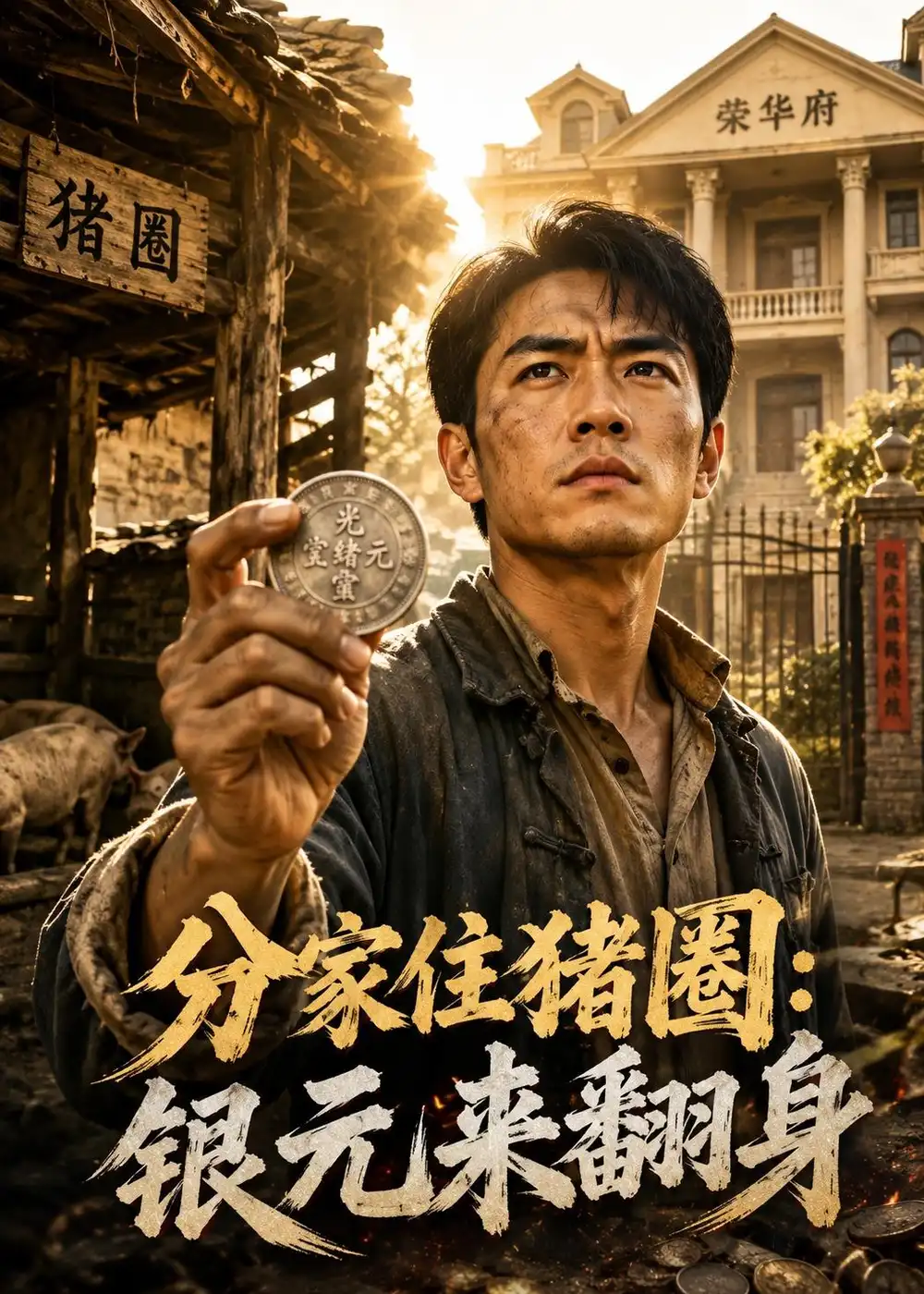 《分家住猪圈：银元来翻身（50集）AI短剧 (2026)》短剧封面