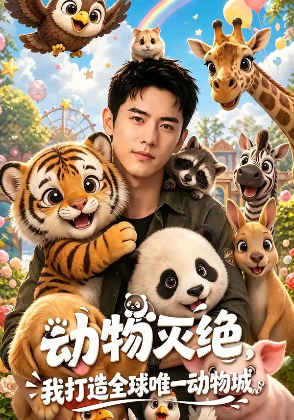 《动物灭绝:我打造全球唯一动物城(60集)(夸克网盘)》短剧封面